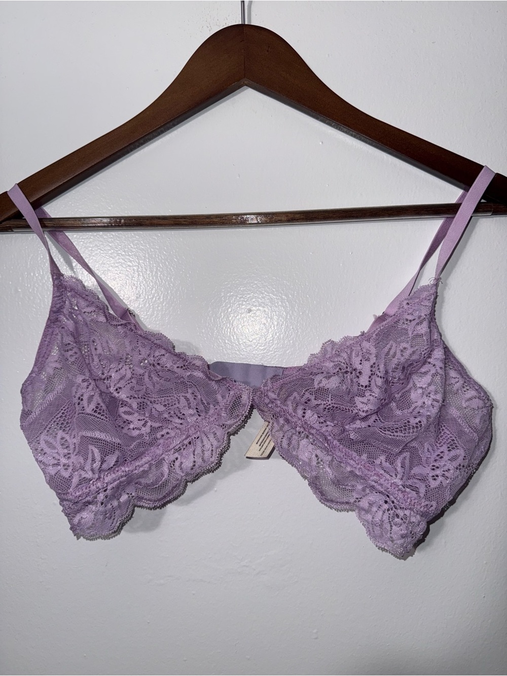 Free People Last Dance Sheer Lace Plunge Triangle Bralette